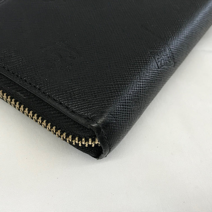 『USED』 
 
 PaulSmith ポールドローイング型押し財布 長財布 
 ブラック系