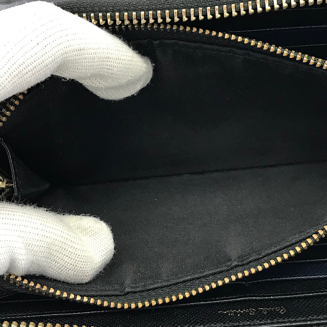 『USED』 
 
 PaulSmith ポールドローイング型押し財布 長財布 
 ブラック系