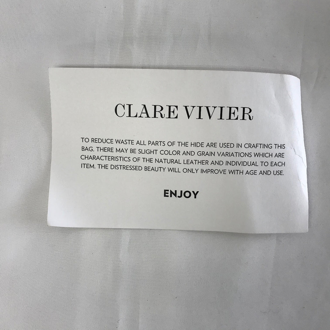 『USED』 
Clare V. クレア ヴィヴィエ 
 バッグ クラッチバッグ 
レザー 画像でご確認ください。