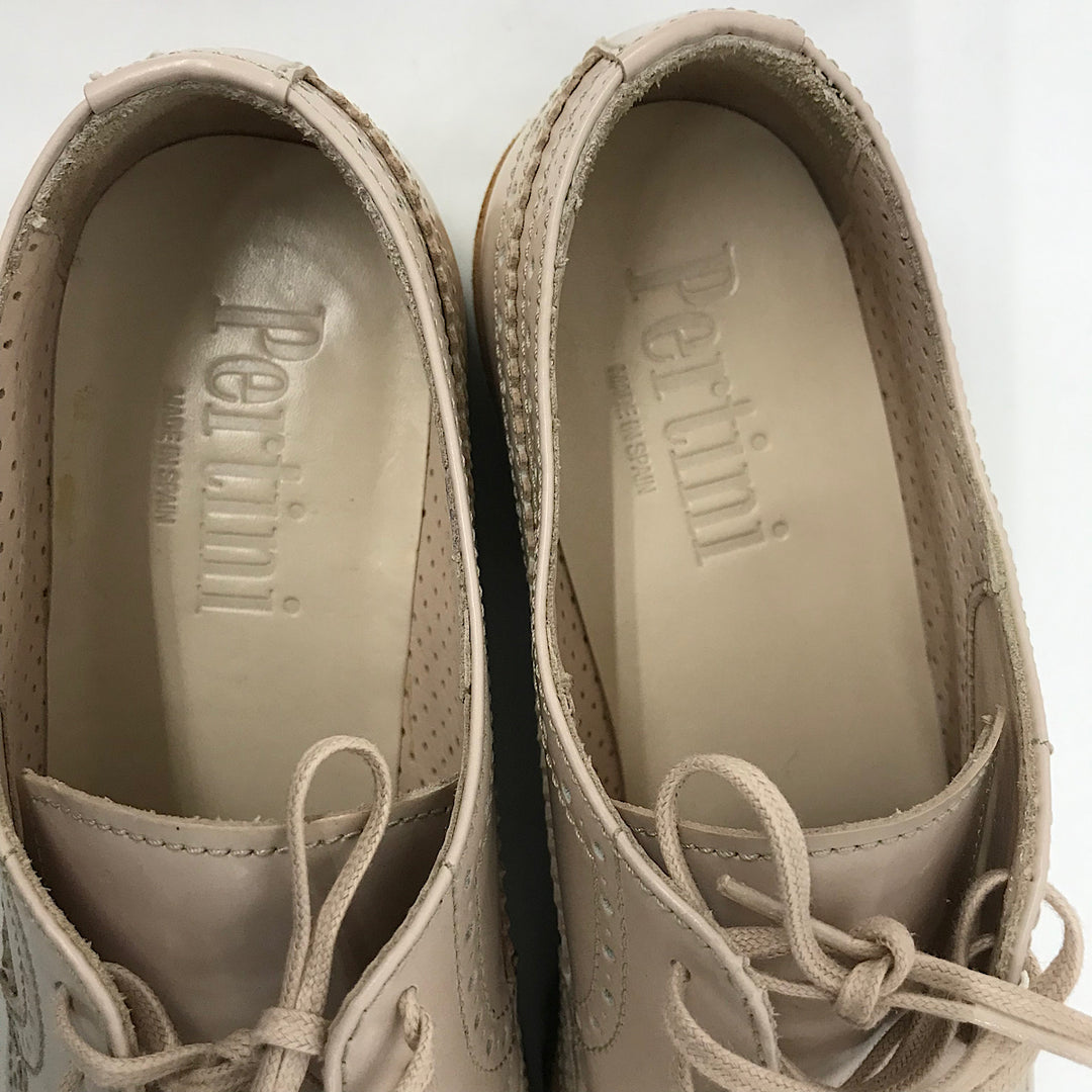 『USED』 
 
 Pertini IENA ラバーソールレースアップシューズ 37 ローファー 
レザー ピンク系