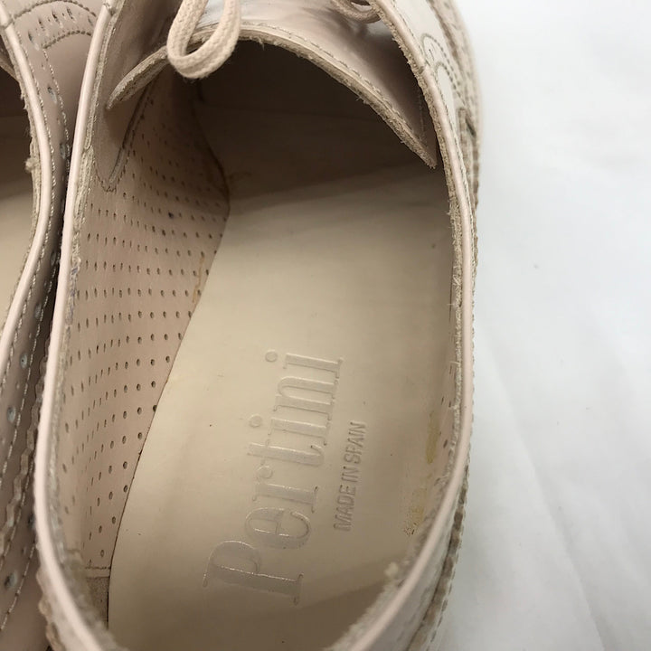 『USED』 
 
 Pertini IENA ラバーソールレースアップシューズ 37 ローファー 
レザー ピンク系