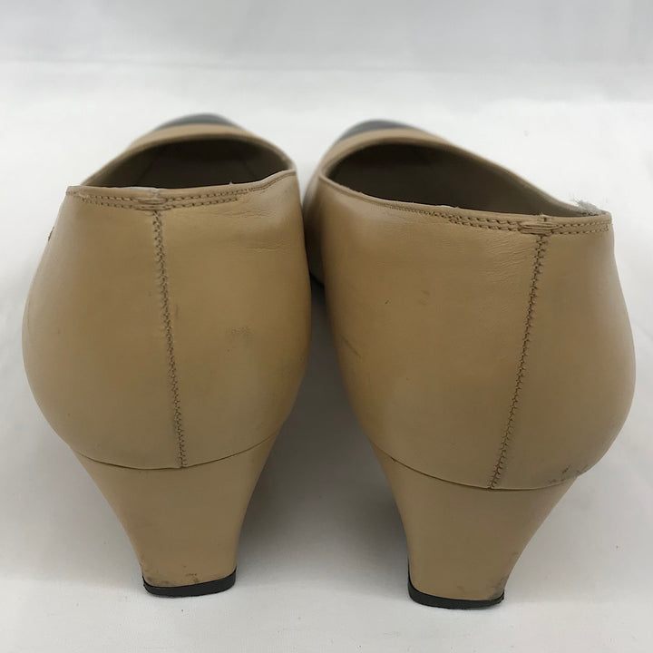 『USED』 
Salvatore Ferragamo フェラガモ 
 24.5cm DQ36917 パンプス 
レザー ベージュ系