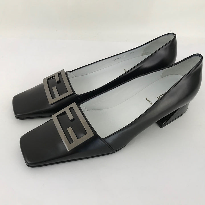 『USED』 
FENDI フェンディ 
 VERO CUOIO 23.0cm 8P0250 パンプス 
本革 ブラック系