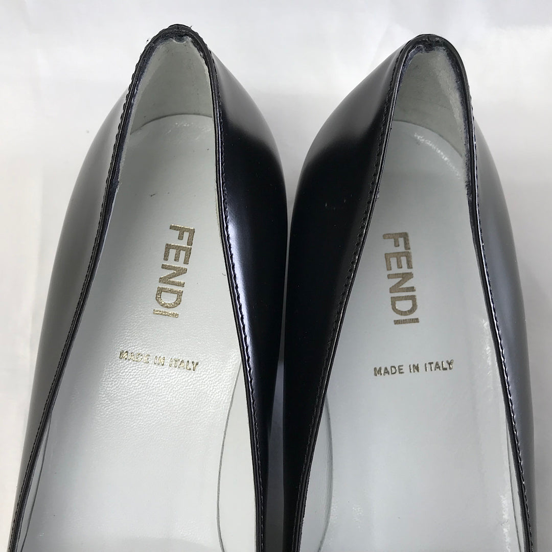 『USED』 
FENDI フェンディ 
 VERO CUOIO 23.0cm 8P0250 パンプス 
本革 ブラック系