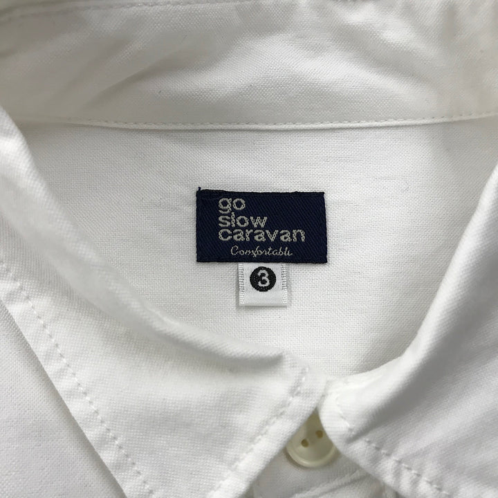 『USED』 
 
 go slow caravan ゴースローキャラバン オックス総柄刺繍R/G オニオオハシMサイズ 長袖シャツ 
コットン ホワイト系
