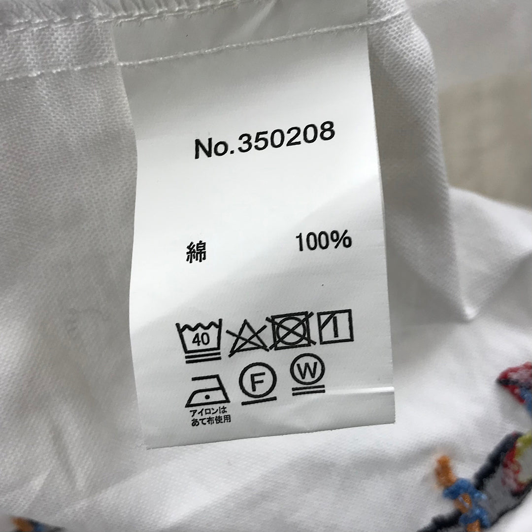 『USED』 
 
 go slow caravan ゴースローキャラバン オックス総柄刺繍R/G オニオオハシMサイズ 長袖シャツ 
コットン ホワイト系
