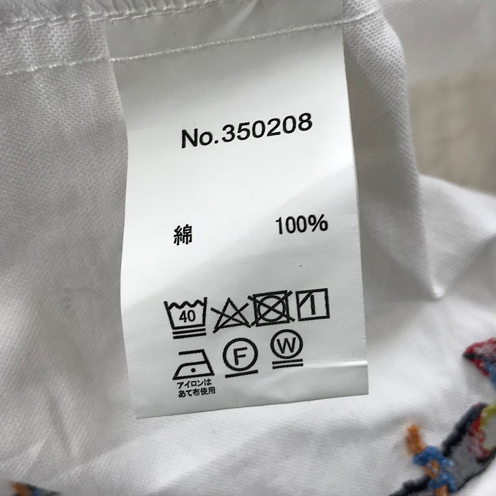 『USED』 
 
 go slow caravan ゴースローキャラバン オックス総柄刺繍R/G オニオオハシMサイズ 長袖シャツ 
コットン ホワイト系