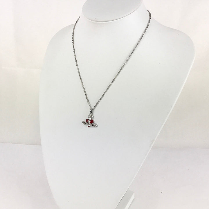 『USED』 真鍮/クリスタル  
Vivienne Westwood  ディアマンテハートペンダント ネックレス
 5.5g