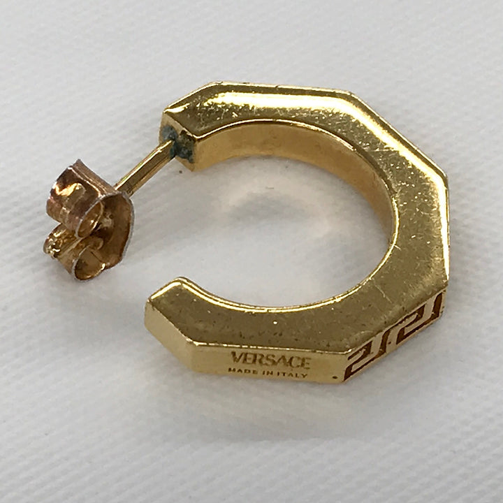 『USED』 メタル 
VERSACE  グレカオクタゴン　フープ ピアス