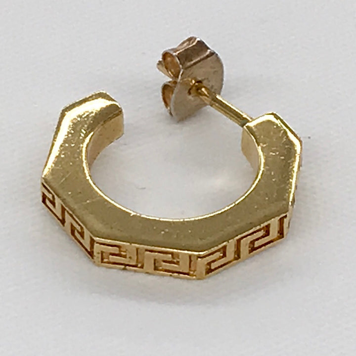 『USED』 メタル 
VERSACE  グレカオクタゴン　フープ ピアス