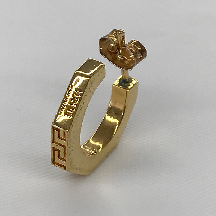 『USED』 メタル 
VERSACE  グレカオクタゴン　フープ ピアス