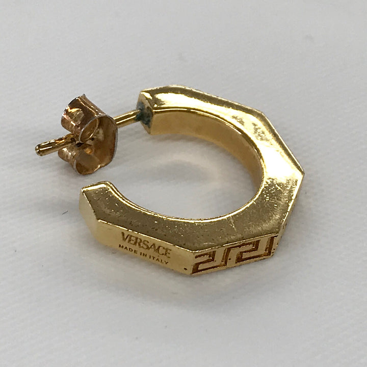 『USED』 メタル 
VERSACE  グレカオクタゴン　フープ ピアス