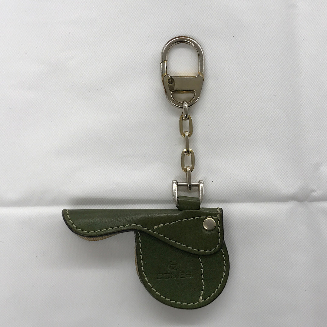 『USED』 
SOMES SADDLE ソメスサドル 
 BJ-03 キーホルダー 
牛革 グリーン系