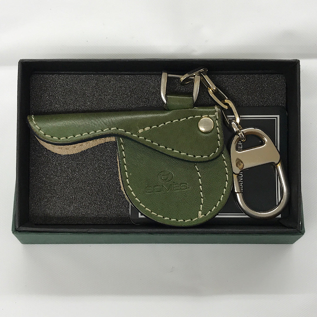 『USED』 
SOMES SADDLE ソメスサドル 
 BJ-03 キーホルダー 
牛革 グリーン系