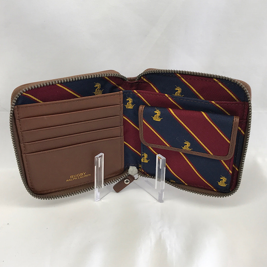 『美品』 
RALPH LAUREN RUGBY ラルフローレンラグビー 
 ラウンドファスナー 二つ折り財布 
 画像でご確認ください。