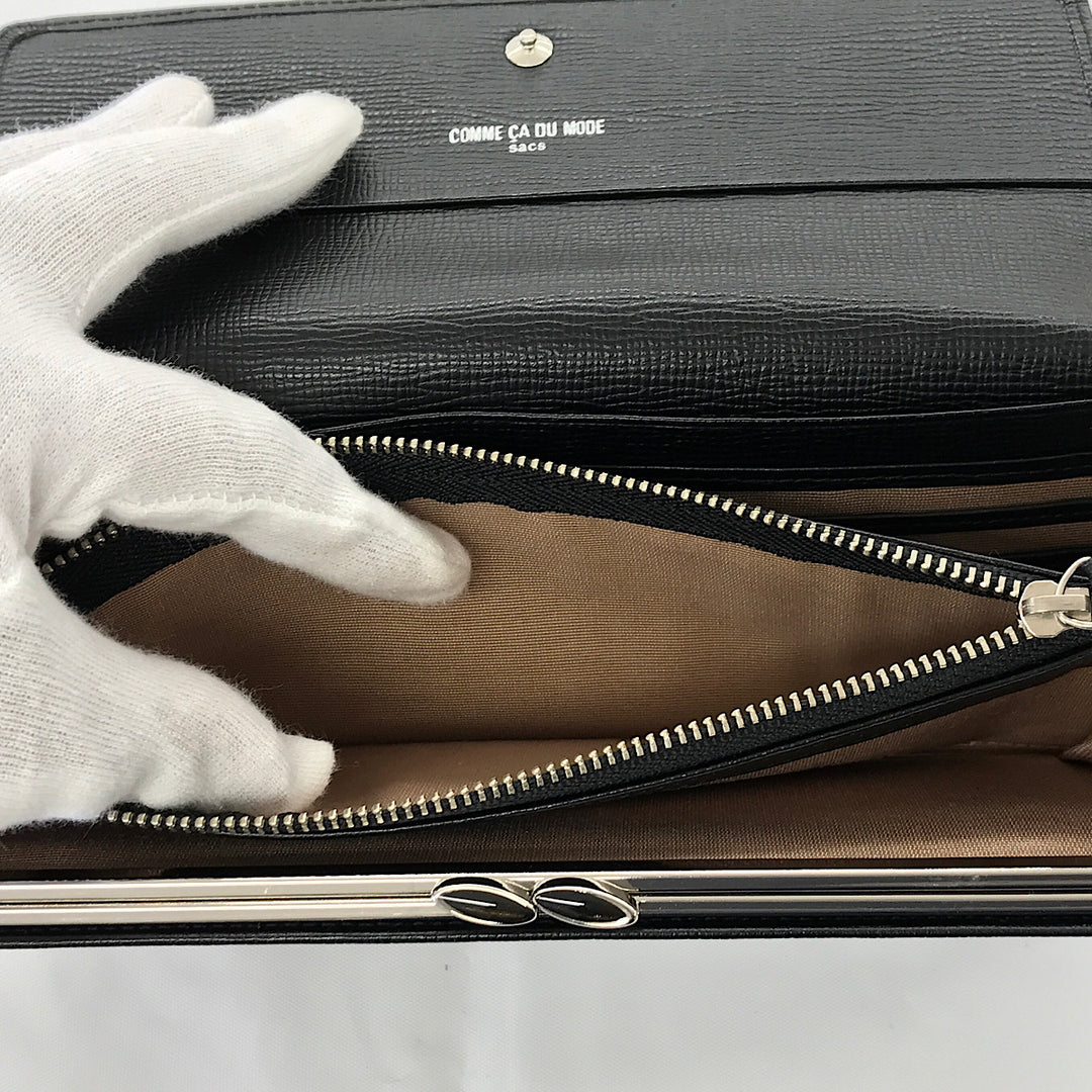 『USED』 
COMME CA DU MODE コムサ・デ・モード 
 財布 長財布 
牛革 ブラック