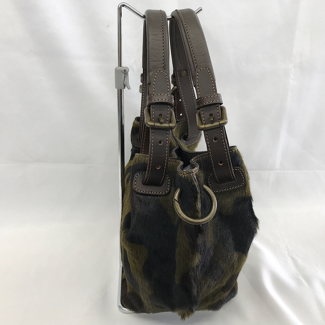 『美品』 
 
 ALCHIMIA アルキミア 迷彩柄2way ショルダーバッグ ハンドバッグ 
ハラコ/レザー