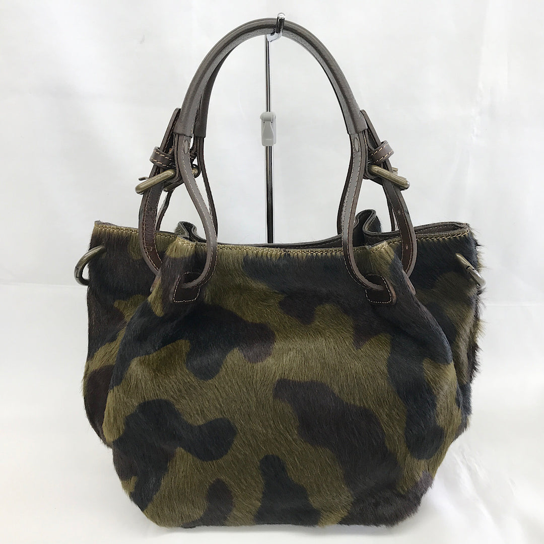 『美品』 
 
 ALCHIMIA アルキミア 迷彩柄2way ショルダーバッグ ハンドバッグ 
ハラコ/レザー