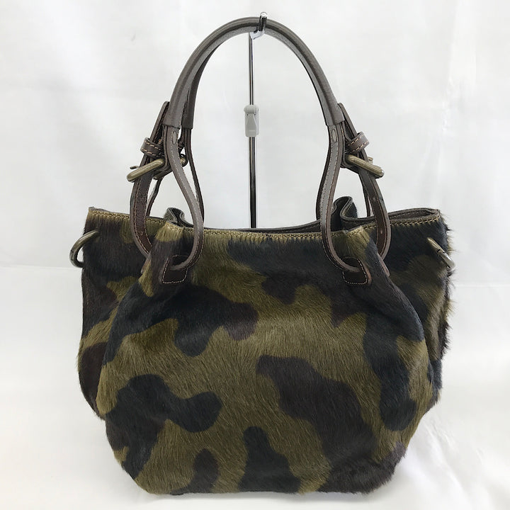 『美品』 
 
 ALCHIMIA アルキミア 迷彩柄2way ショルダーバッグ ハンドバッグ 
ハラコ/レザー