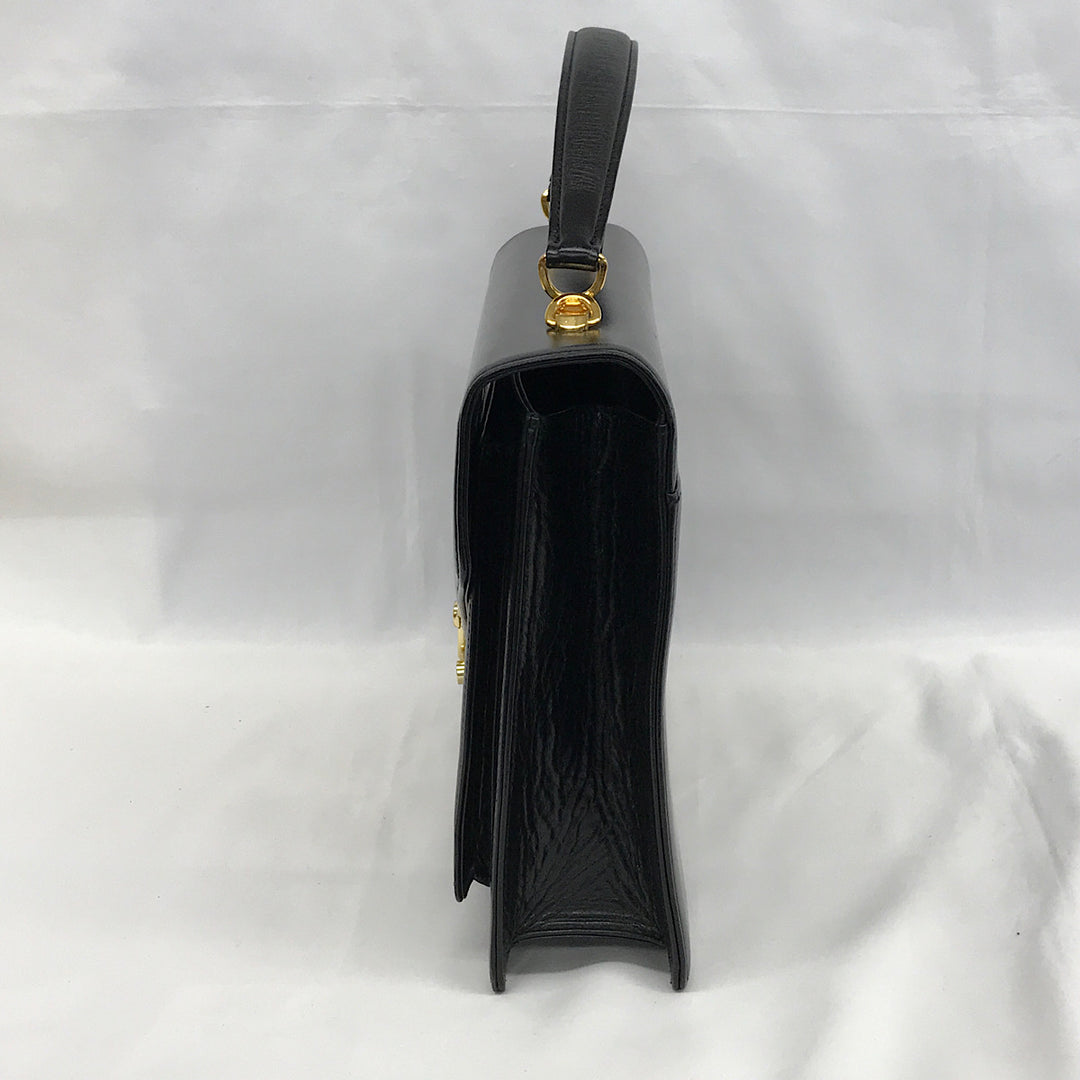 『USED』 
ROPE' ロペ 
 バッグ ハンドバッグ 
レザー ブラック
