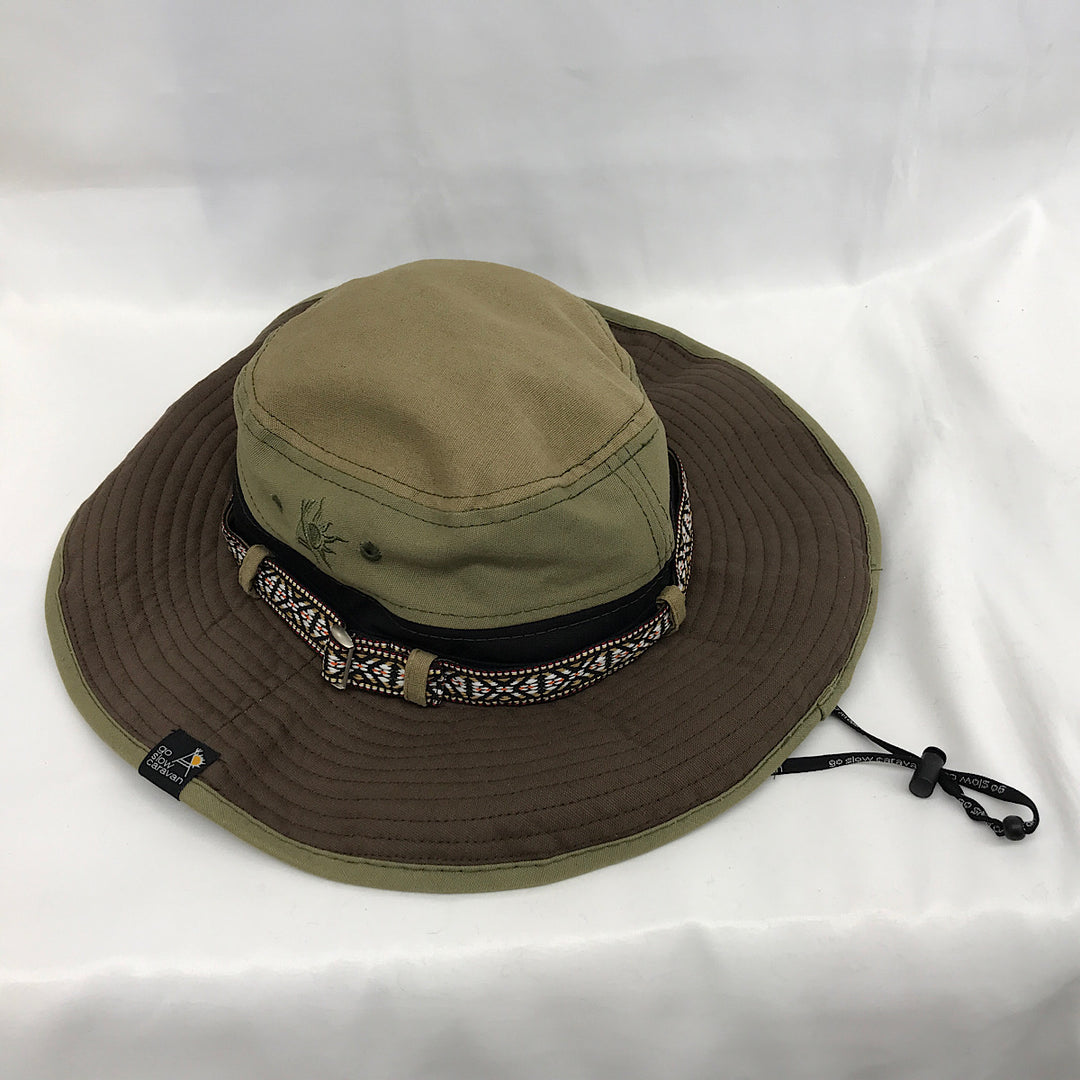 『USED』 
 
 GO Slow caravan ゴースローキャラバン LCクレイジーキャンパーHAT 帽子 ハット 
コットン カーキ系