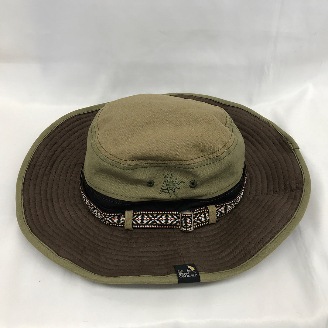 『USED』 
 
 GO Slow caravan ゴースローキャラバン LCクレイジーキャンパーHAT 帽子 ハット 
コットン カーキ系
