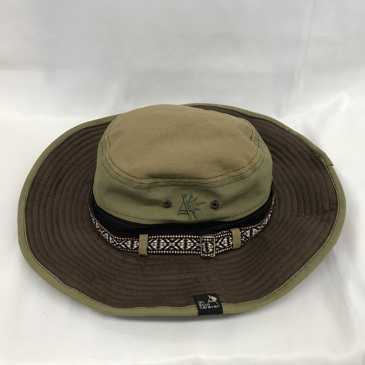 『USED』 
 
 GO Slow caravan ゴースローキャラバン LCクレイジーキャンパーHAT 帽子 ハット 
コットン カーキ系