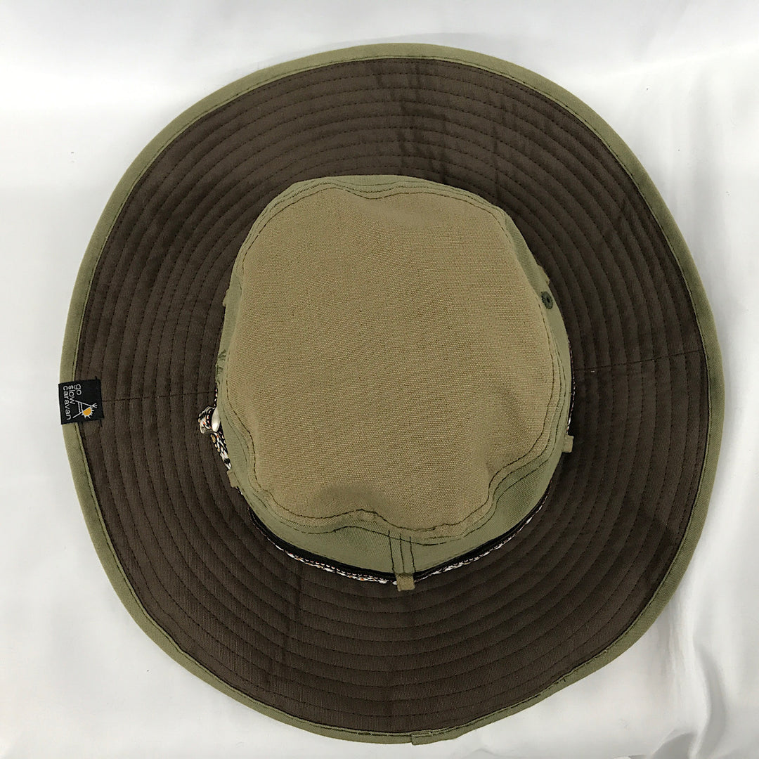 『USED』 
 
 GO Slow caravan ゴースローキャラバン LCクレイジーキャンパーHAT 帽子 ハット 
コットン カーキ系