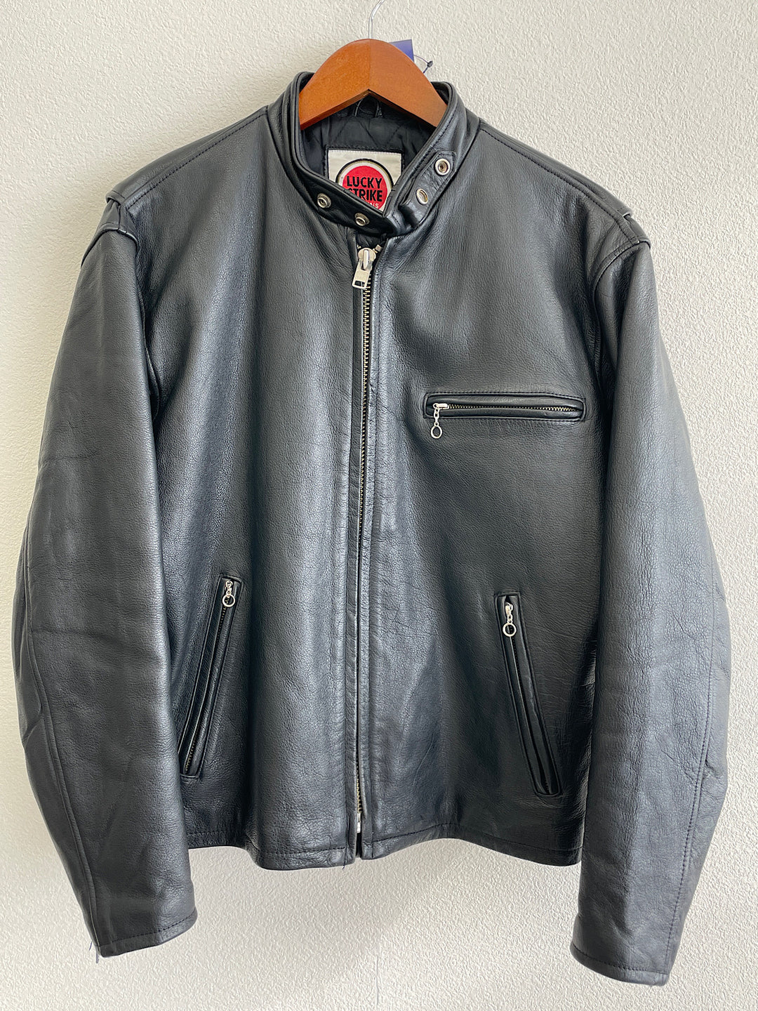 『USED』 
 
 美濃屋 ラッキーストライク シングルライダースJK 牛革 Lサイズ ライダースジャケット