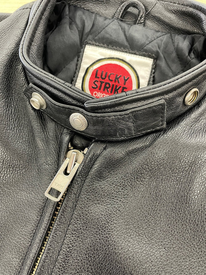 『USED』 
 
 美濃屋 ラッキーストライク シングルライダースJK 牛革 Lサイズ ライダースジャケット