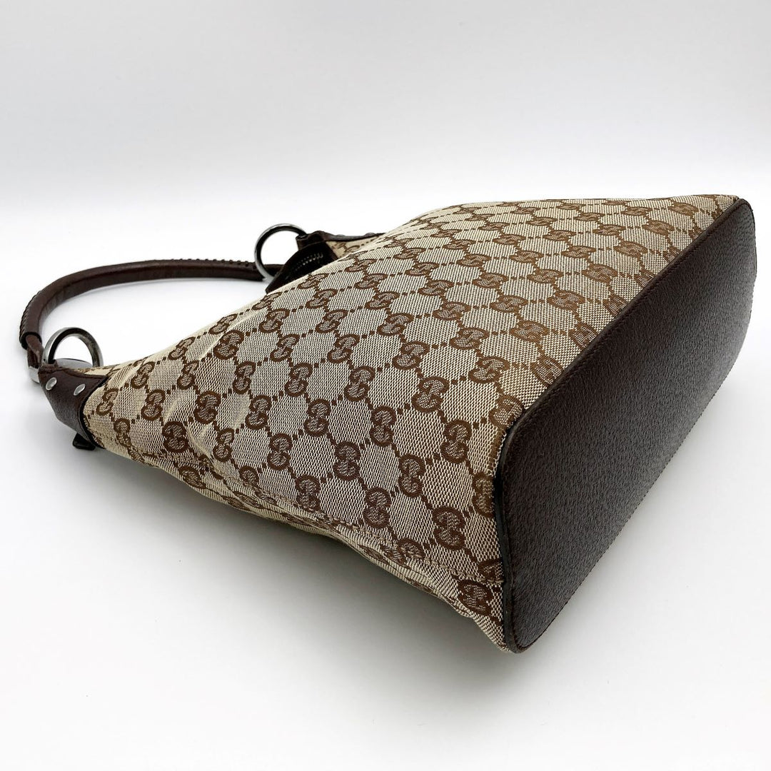 GUCCI グッチ 
 115003 ショルダーバッグ 
キャンバス/レザー  ベージュ