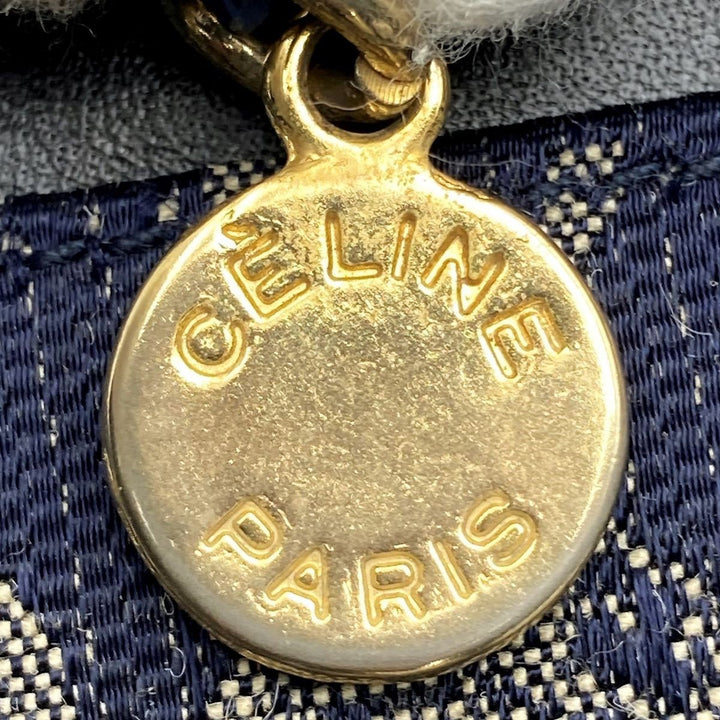 CELINE セリーヌ 
 クラッチバッグ 
キャンバス ネイビー