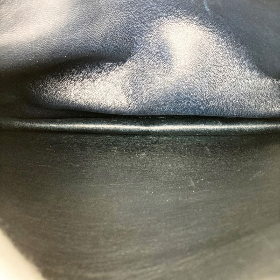 CELINE セリーヌ 
 クラッチバッグ 
キャンバス ネイビー