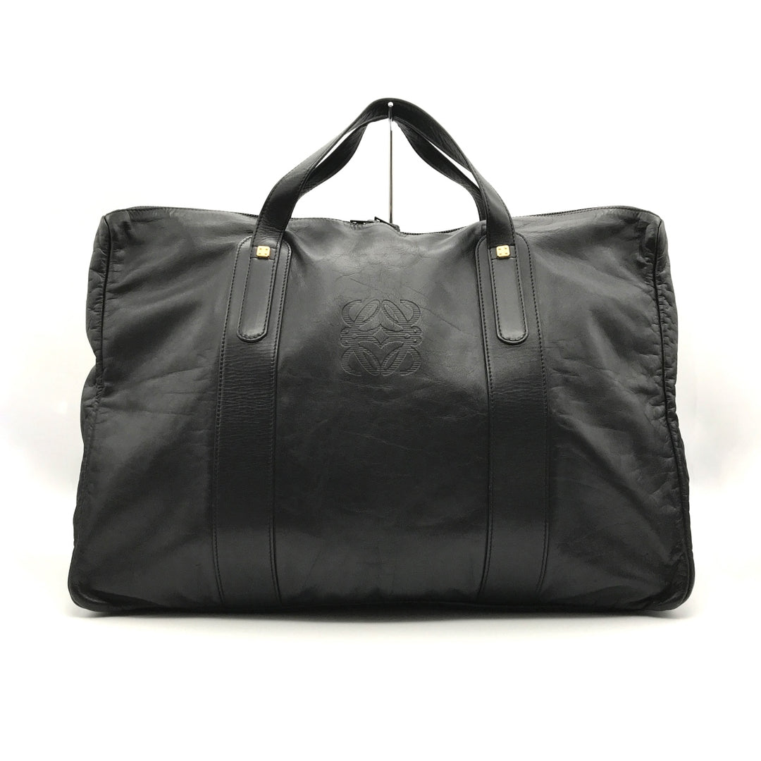 LOEWE ロエベ 
 ボストンバッグ 
レザー ブラック