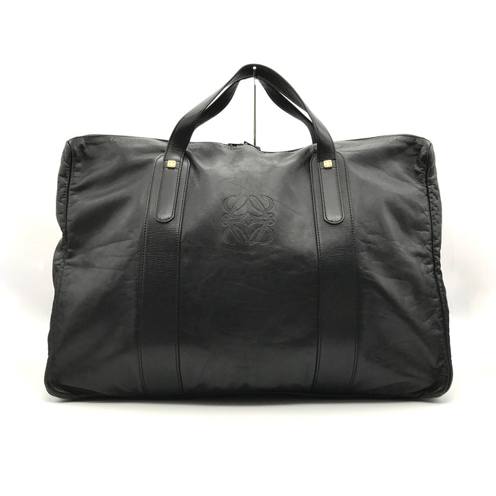 LOEWE ロエベ 
 ボストンバッグ 
レザー ブラック