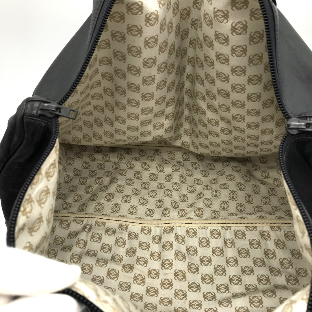 LOEWE ロエベ 
 ボストンバッグ 
レザー ブラック
