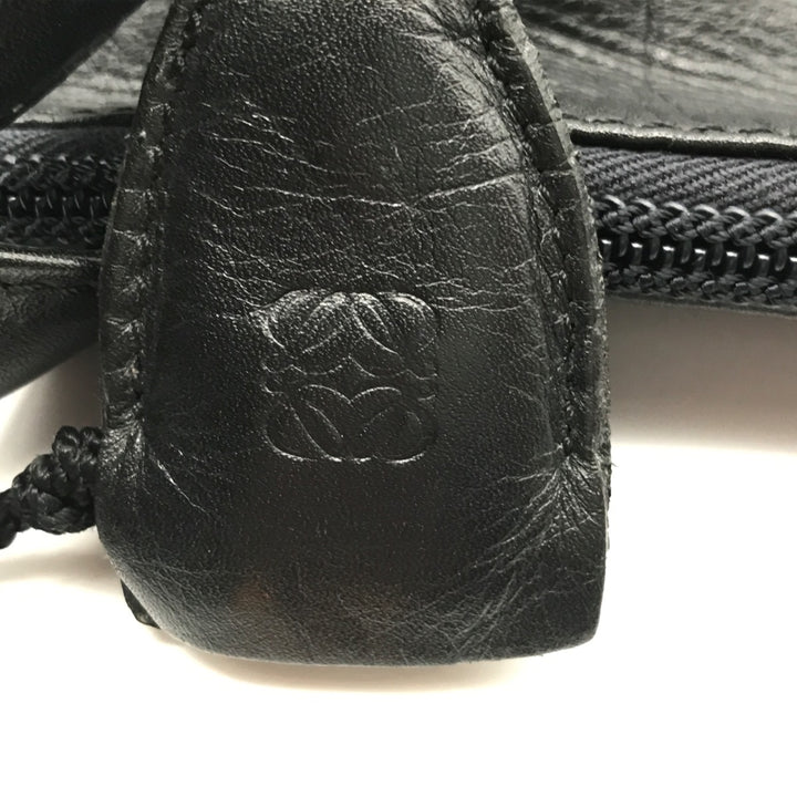 LOEWE ロエベ 
 ボストンバッグ 
レザー ブラック