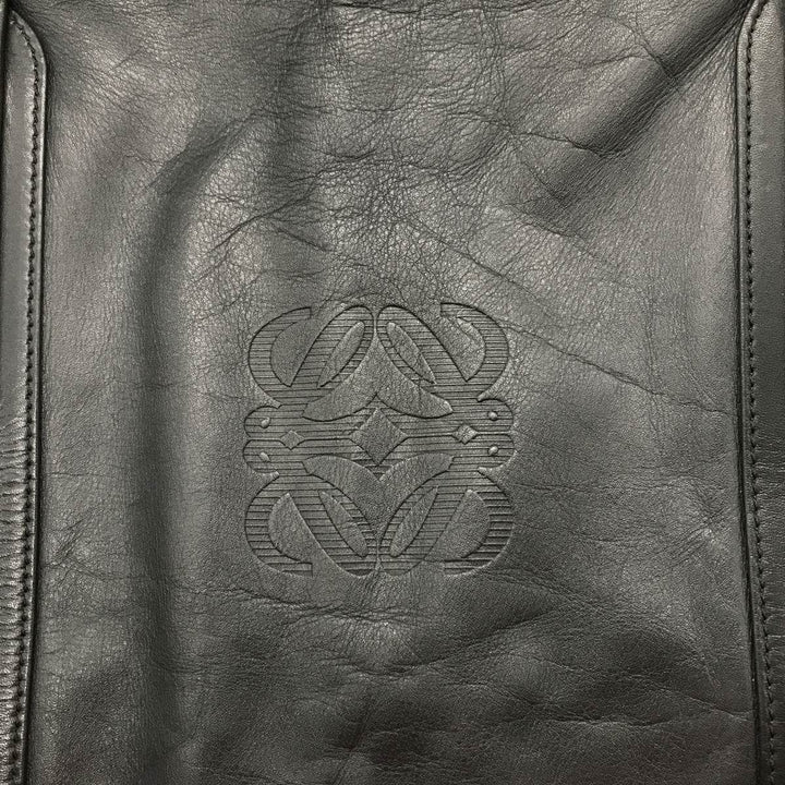 LOEWE ロエベ 
 ボストンバッグ 
レザー ブラック