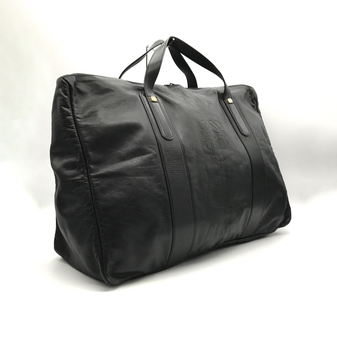 LOEWE ロエベ 
 ボストンバッグ 
レザー ブラック