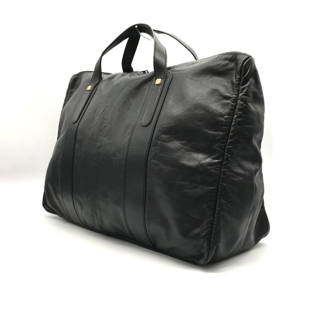 LOEWE ロエベ 
 ボストンバッグ 
レザー ブラック