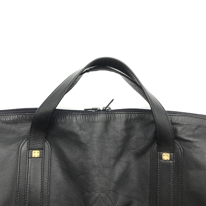LOEWE ロエベ 
 ボストンバッグ 
レザー ブラック