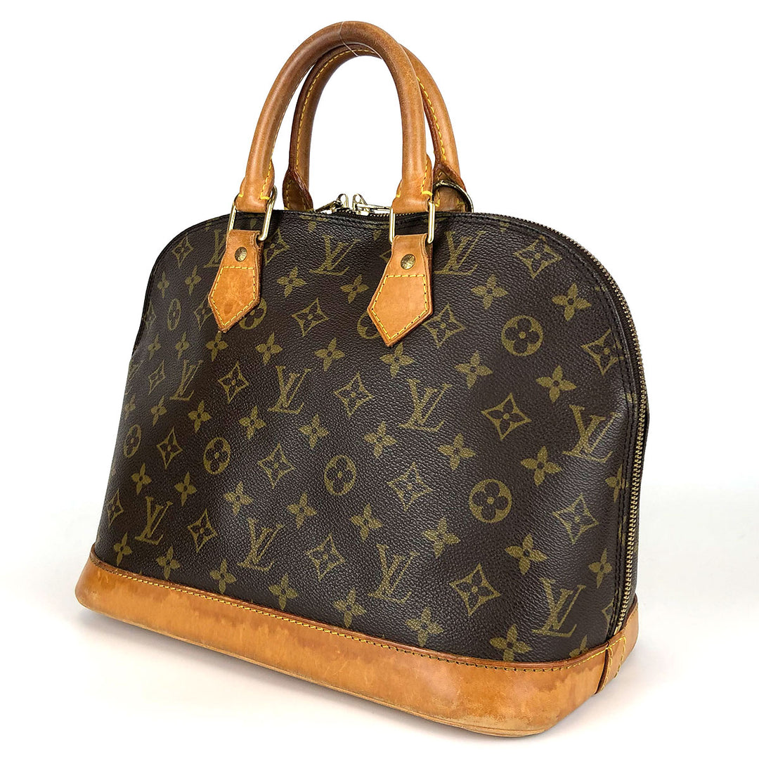 LOUIS VUITTON ルイ・ヴィトン 
 アルマ 旧タイプ M51130 ハンドバッグ 
モノグラムキャンバス/ヌメ革  ブラウン