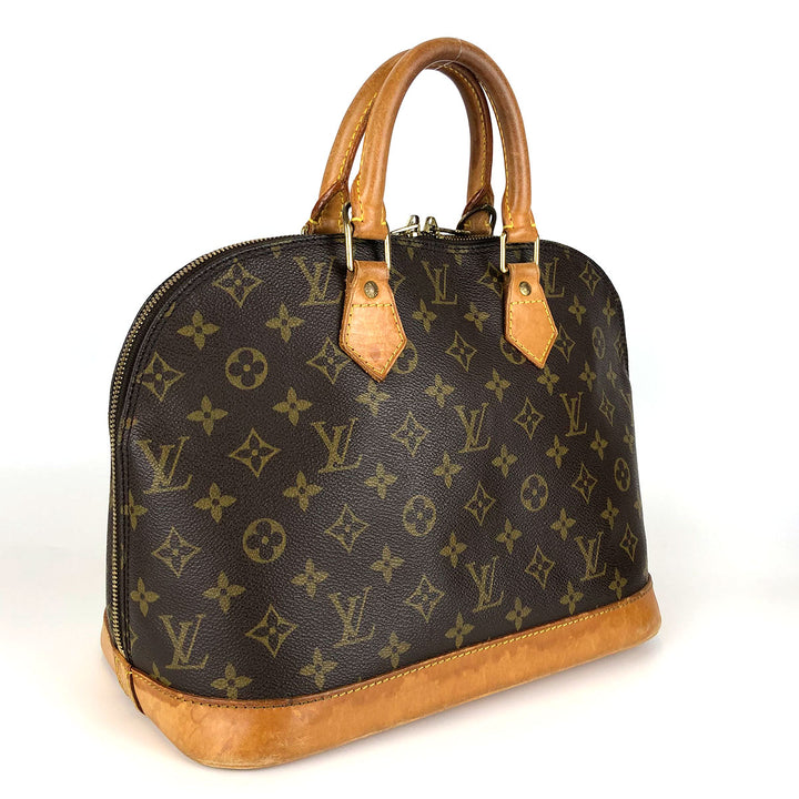 LOUIS VUITTON ルイ・ヴィトン 
 アルマ 旧タイプ M51130 ハンドバッグ 
モノグラムキャンバス/ヌメ革  ブラウン