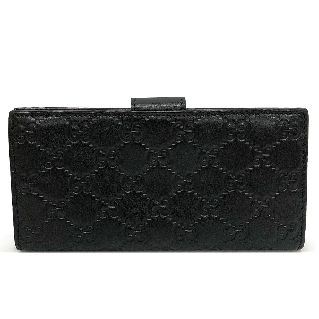 GUCCI グッチ 
 212096  長財布 
シマレザー ブラック/黒 中古