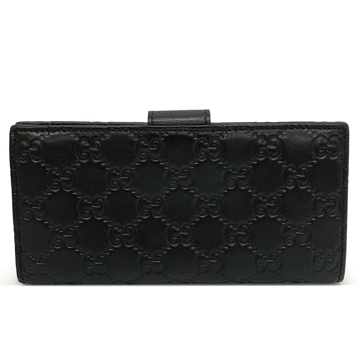 GUCCI グッチ 
 212096  長財布 
シマレザー ブラック/黒 中古