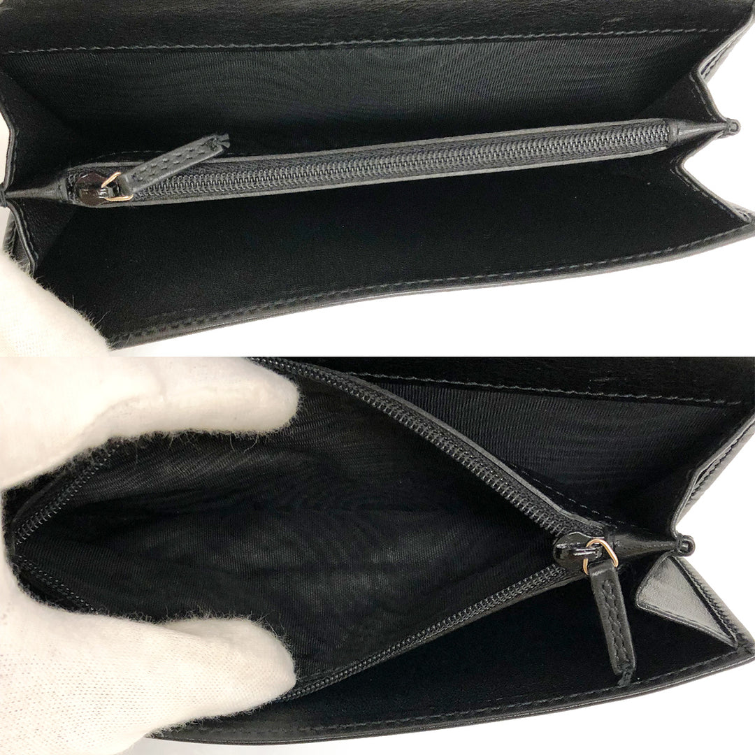 GUCCI グッチ 
 212096  長財布 
シマレザー ブラック/黒 中古