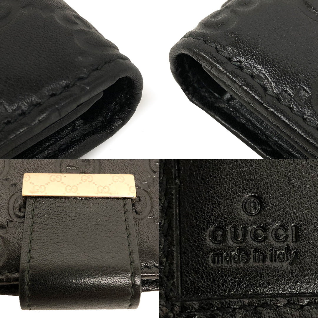 GUCCI グッチ 
 212096  長財布 
シマレザー ブラック/黒 中古
