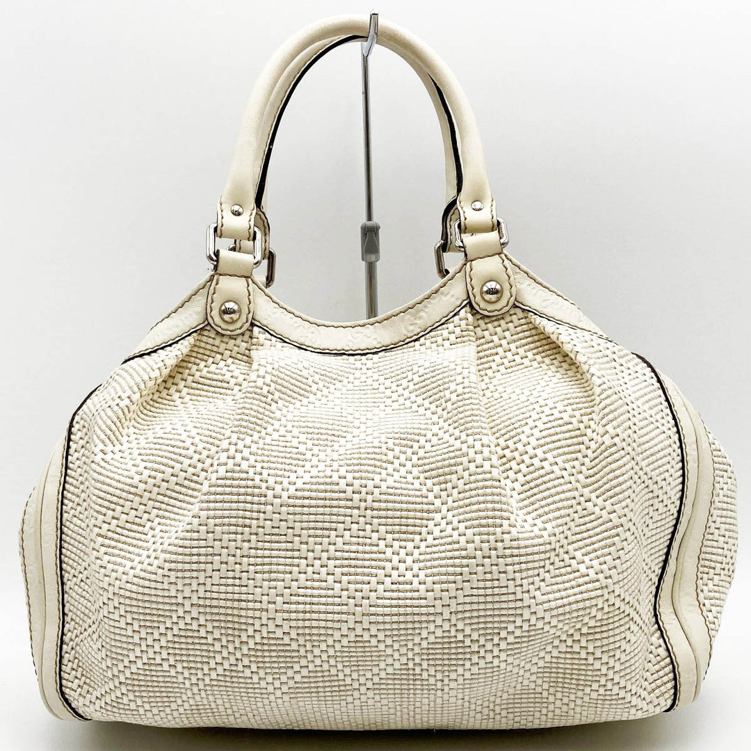 GUCCI グッチ 
 スーキー 211944 ショルダーバッグ 
ストロー/レザー  アイボリー