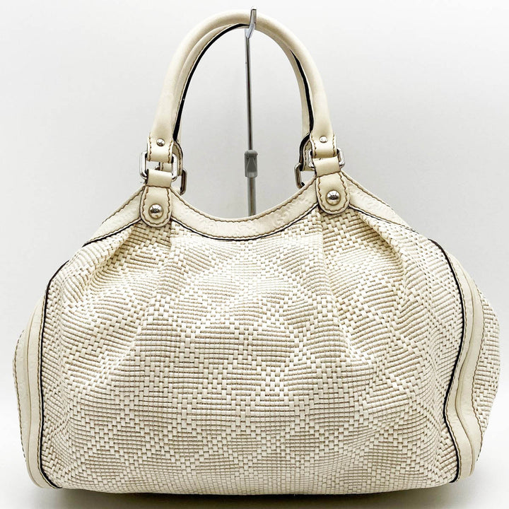 GUCCI グッチ 
 スーキー 211944 ショルダーバッグ 
ストロー/レザー  アイボリー