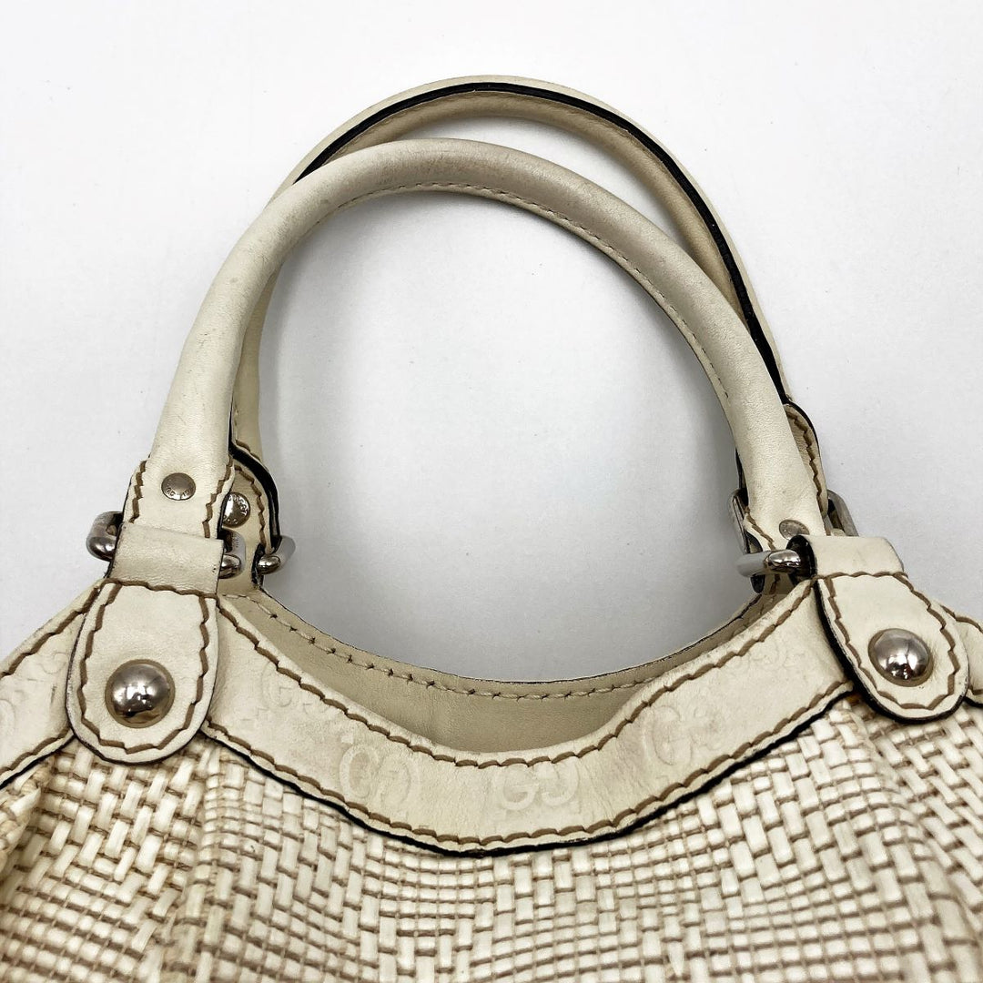 GUCCI グッチ 
 スーキー 211944 ショルダーバッグ 
ストロー/レザー  アイボリー